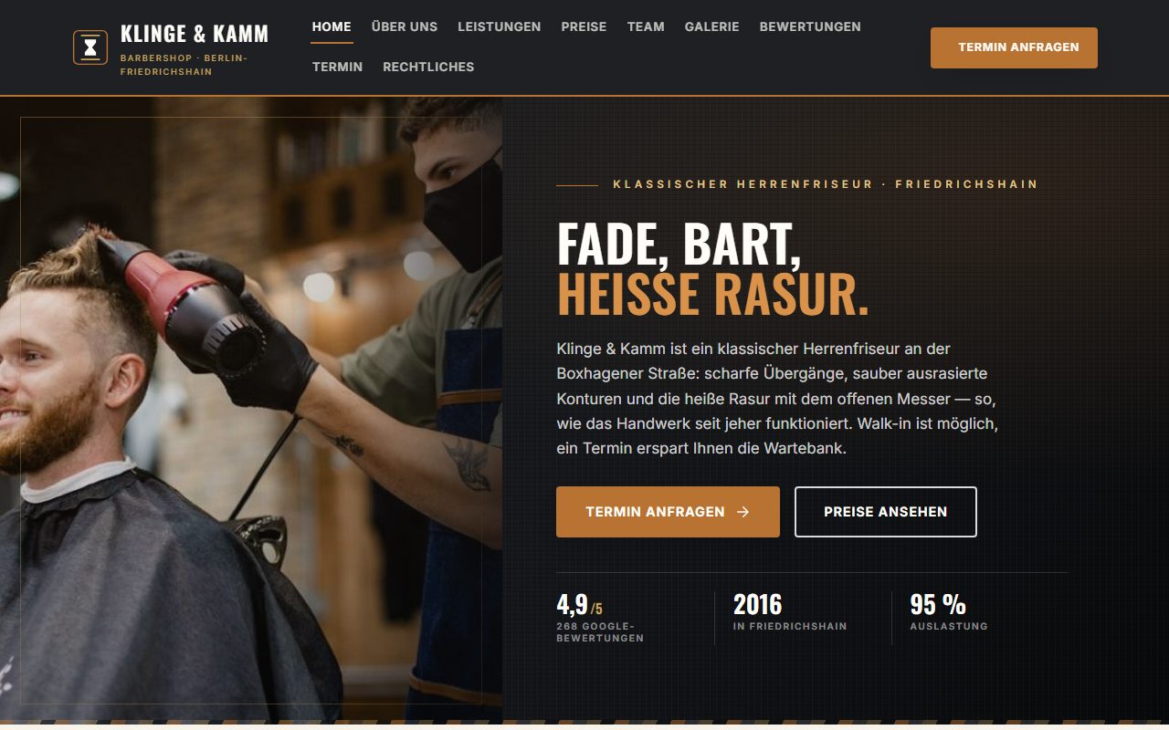 Klinge & Kamm, Barbershop