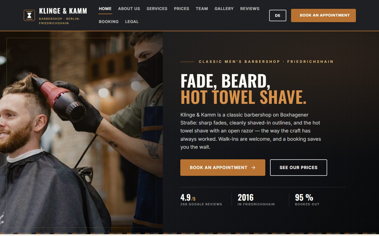 Klinge & Kamm, Barbershop
