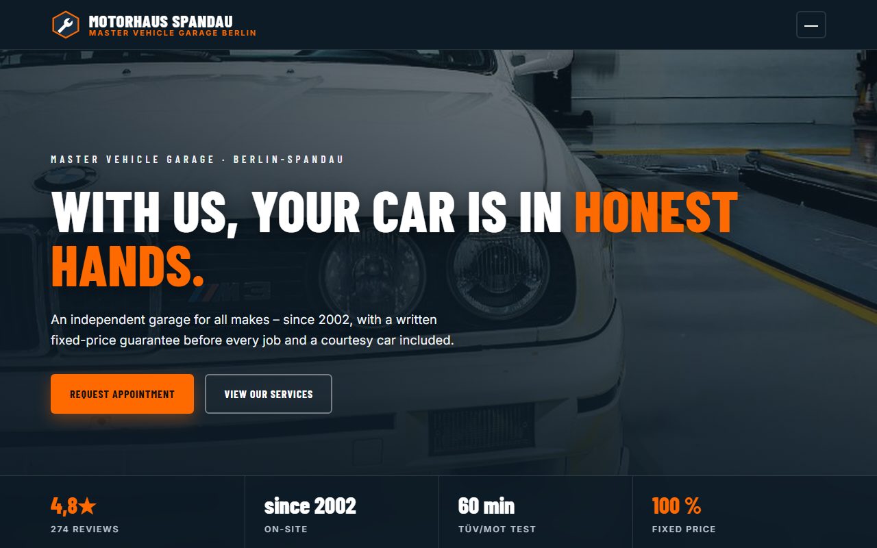 Motorhaus Spandau, Auto repair