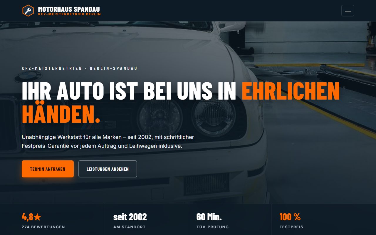 Motorhaus Spandau, Auto repair