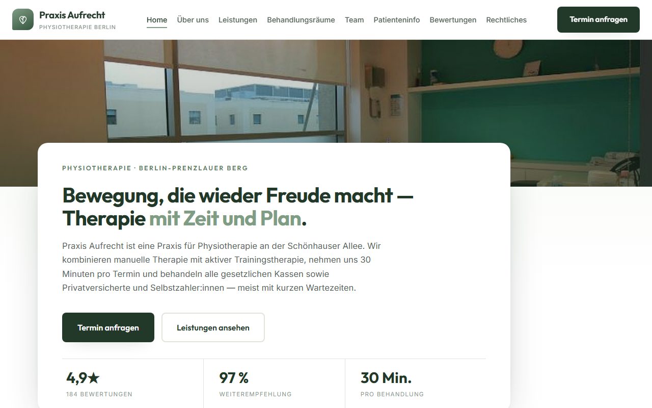 Praxis Aufrecht, Physio